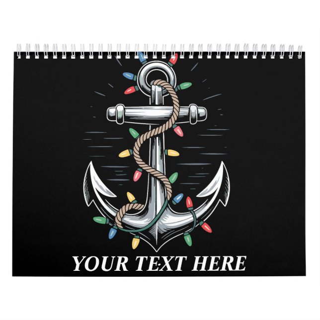 Personalized Christmas Lights Boating Sailing  Kalender (Omslag)