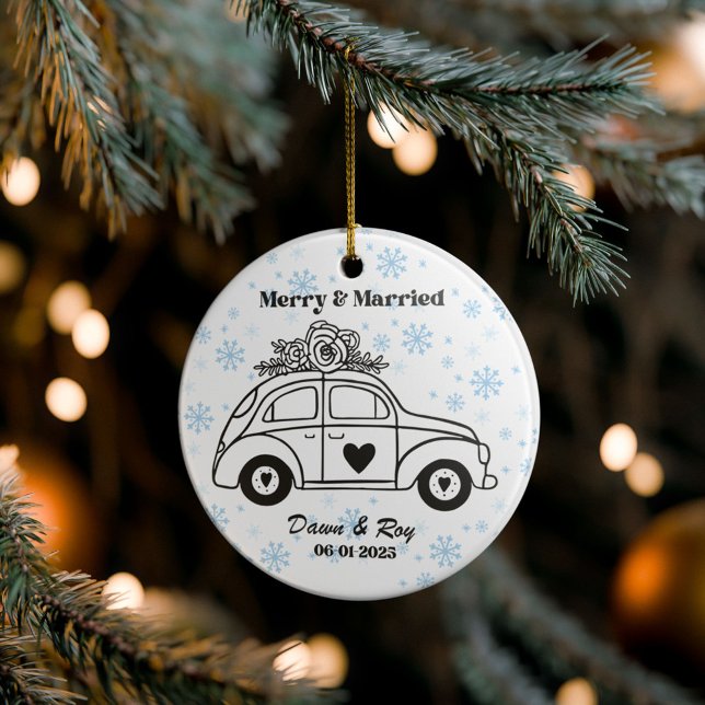 Personalized Christmas Married Ornament, Custom  Julgransprydnad Keramik (Skapare uppladdad)