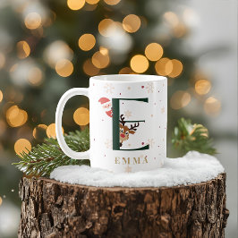Personalized Christmas Monogram E Mug Kaffemugg