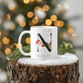 Personalized Christmas Monogram N Mug Kaffemugg