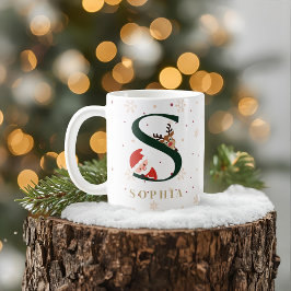 Personalized Christmas Monogram S Mug Kaffemugg