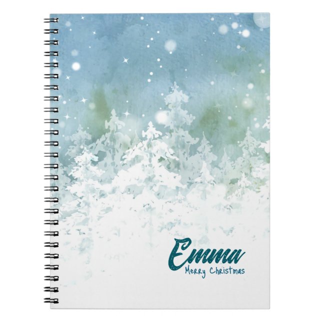 Personalized Christmas Notebook - Emma Anteckningsbok (Framsidan)
