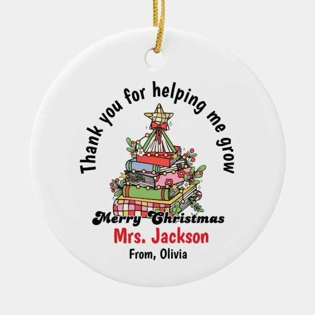 Personalized Christmas Ornament for Teacher (Framsidan)