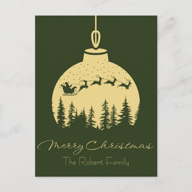 Personalized Christmas ornaments design post card Helg Vykort (Framsida)