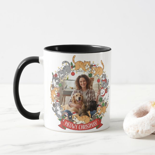 Personalized Christmas Pet Mug Mugg (Med munk)