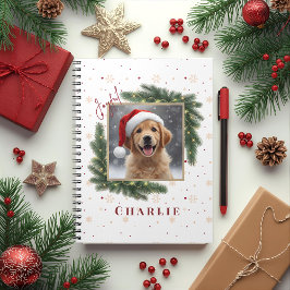 Personalized Christmas Pet Photo – Holiday  Anteckningsbok