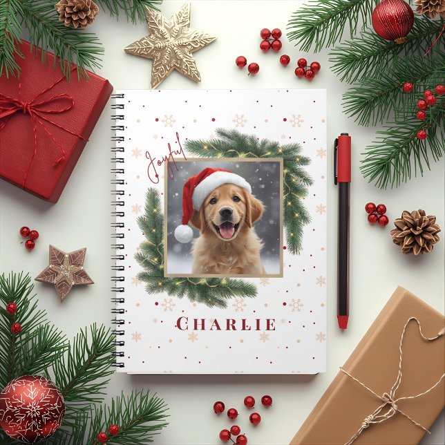 Personalized Christmas Pet Photo – Holiday  Anteckningsbok (Skapare uppladdad)