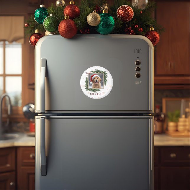 Personalized Christmas Pet Photo – Holiday Gift Magnet (Skapare uppladdad)