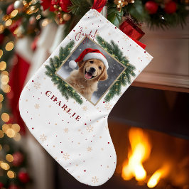 Personalized Christmas Pet Photo – Holiday Stor Julstrumpa