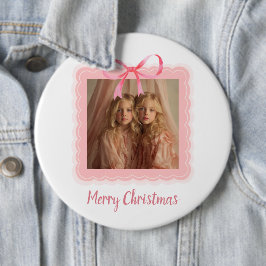 Personalized Christmas Photo Button Knapp
