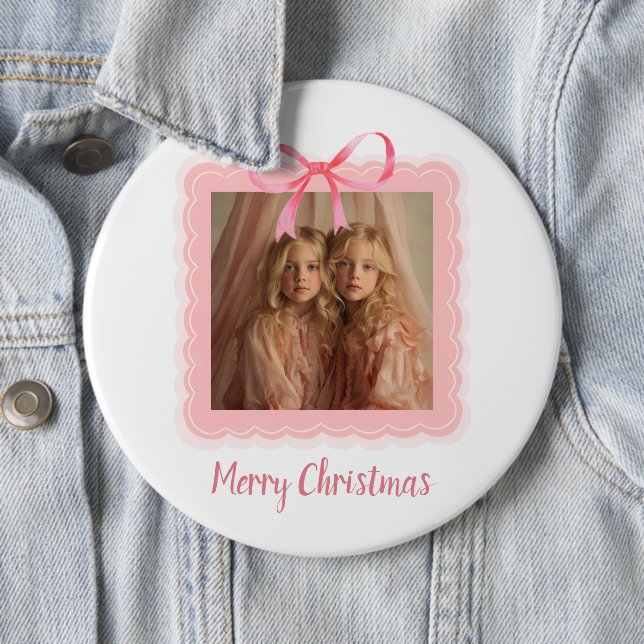 Personalized Christmas Photo Button  Knapp (In Situ)
