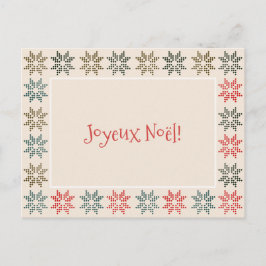 Personalized Christmas Poinsettia Holiday Postcard Helg Vykort