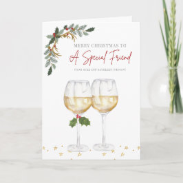 Personalized Christmas Special Friend Holiday Card Helgkort