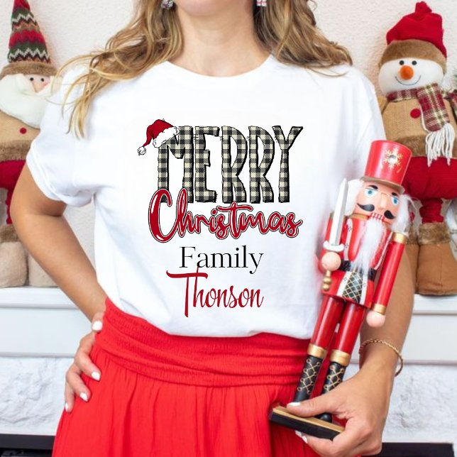 Personalized Christmas T-shirt with family name (Skapare uppladdad)
