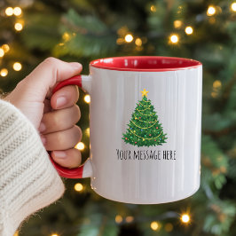 Personalized Christmas Text Mug Gift for Her & Him Mugg