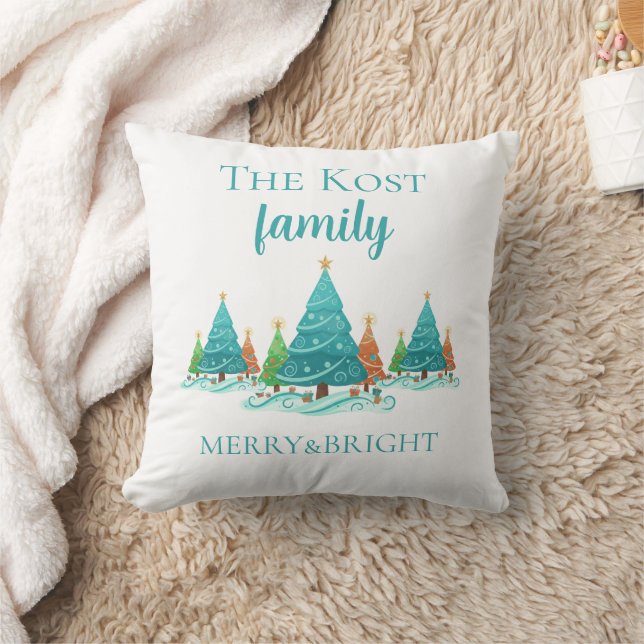 Personalized Christmas Throw Pillow Kudde (Filt)
