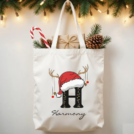 Personalized Christmas Tote Bag for Employees Tygkasse