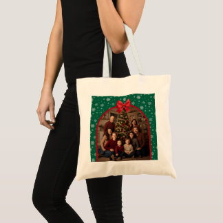 Personalized Christmas Tote Bag with Custom Photo Tygkasse