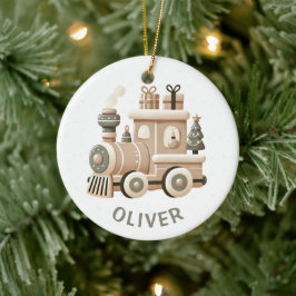 Personalized Christmas Train for Kids Julgransprydnad Keramik