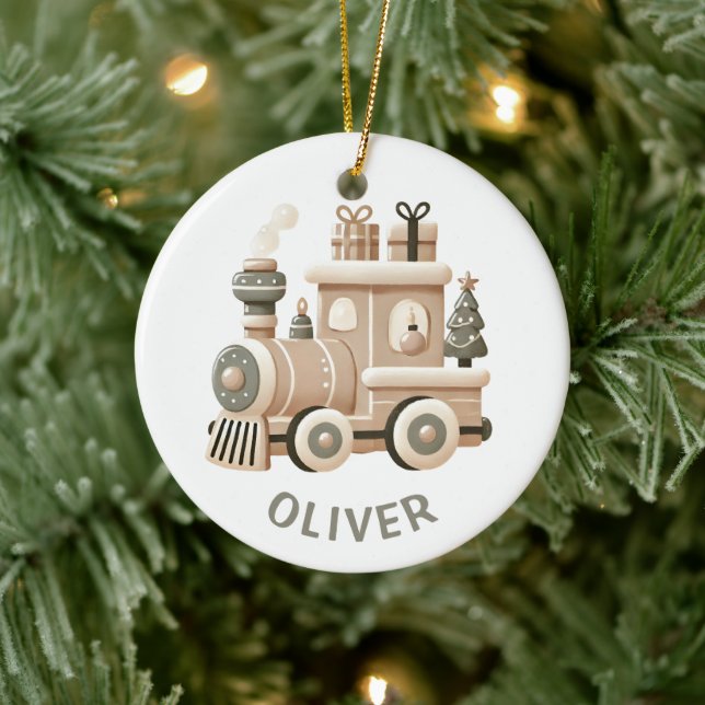 Personalized Christmas Train for Kids  Julgransprydnad Keramik (Träd)