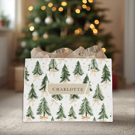Personalized Christmas Tree Name Gift Bag