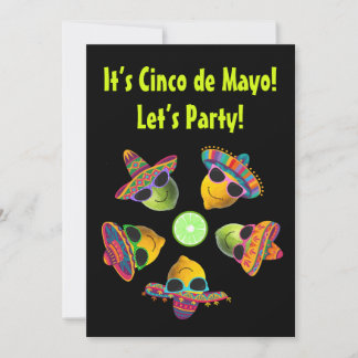 Personalized Cinco de Mayo Funny Lemon Lime Inbjudningar