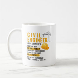 Personalized Civil Engineer Definition Funny Kaffemugg