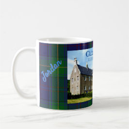 Personalized Clan Boyle's Kelburn Castle & Tartan Kaffemugg