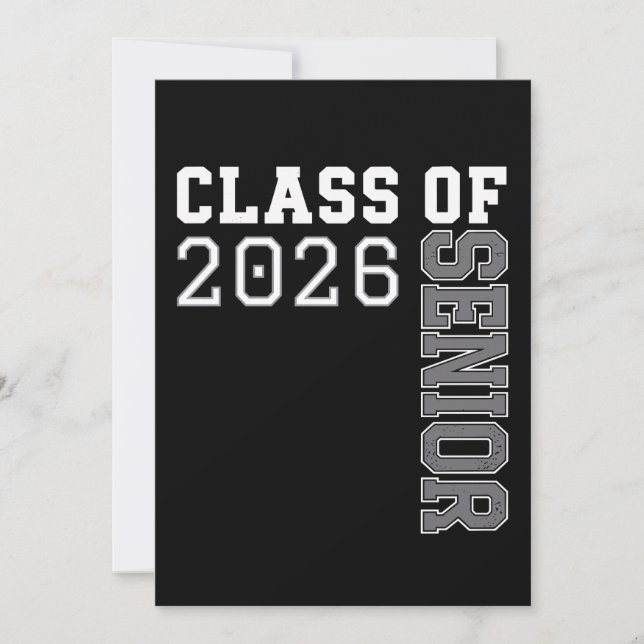 Personalized Class Of 2026 Senior Graduation Inbjudningar (Framsida)