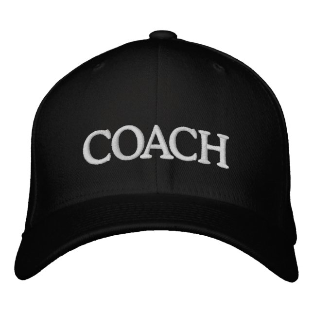 Personalized COACH Basic Flexfit Wool Cap Broderad Keps (Framsida)