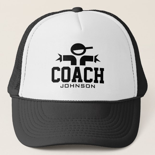 Personalized coach hat for official sports teams keps (Framsida)