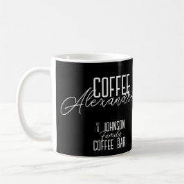 Personalized Coffee Bar Black and White Kaffemugg