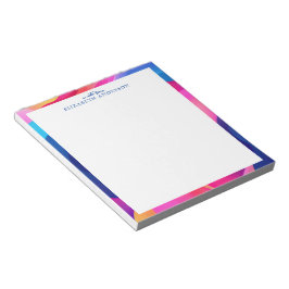 Personalized Colorful Geometric Border Anteckningsblock