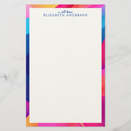 Personalized Colorful Geometric Border Brevpapper