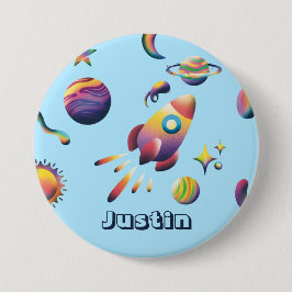 Personalized Colorful Space Planets Back to School Knapp