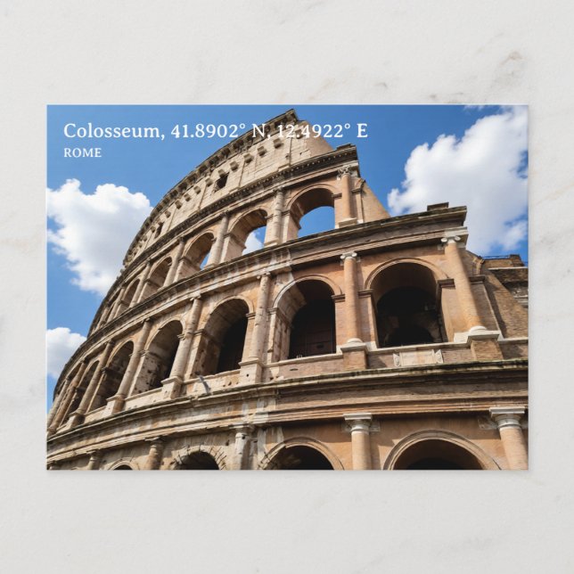 Personalized, Colosseum, Rome, Italy Vykort (Framsida)