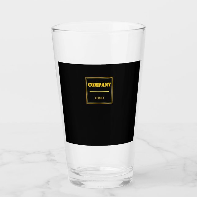 Personalized Company Black Modern Custom Business Glaskopp (Framsida)