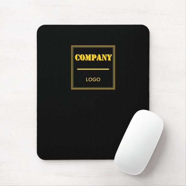 Personalized Company Black Modern Custom Business Musmatta (Med mus)