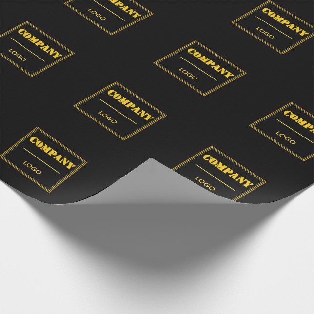 Personalized Company Black Modern Custom Business Presentpapper (Hörn)