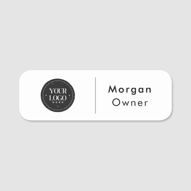 Personalized Company Logo | Custom Business Namnbricka (Framsida)