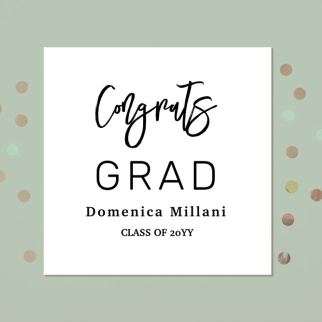 Personalized Congrats Grad Graduation  Napkins Pappersservett (Skapare uppladdad)