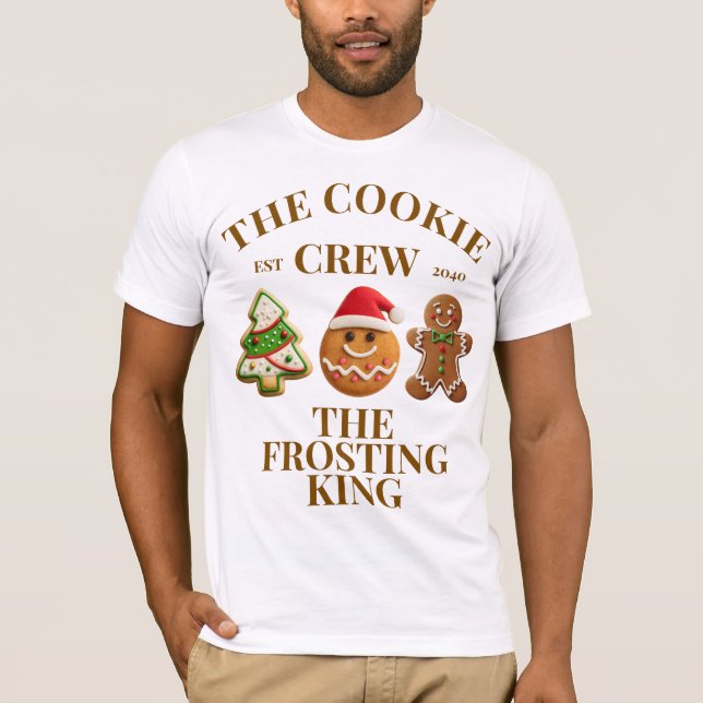 Personalized Cookie Crew Funny Christmas Matching T Shirt (Framsida)