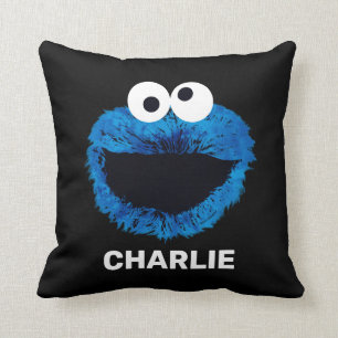 Personalized Cookie Monster Watercolor Kudde