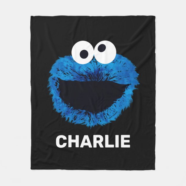 Personalized Cookie Monster | Watercolor Trend Fleecefilt (Framsidan)