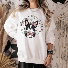 Personalized Coquette Hand Drawn French Bulldog T Shirt