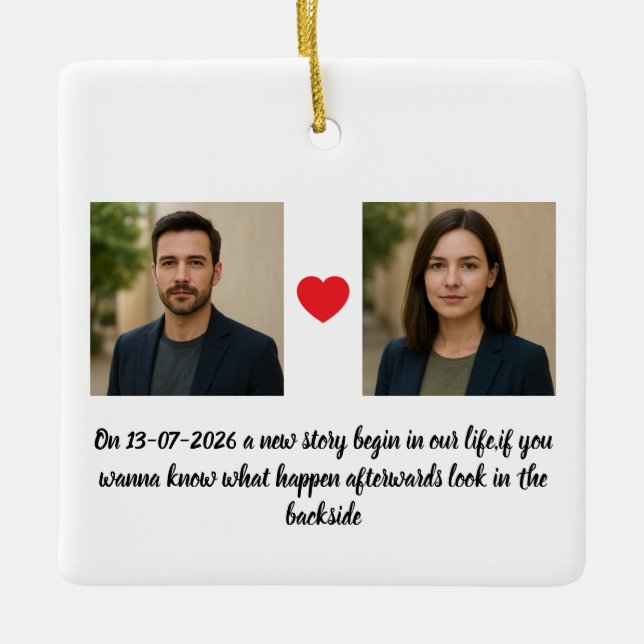 Personalized Couple & Family Ornament (Framsida)