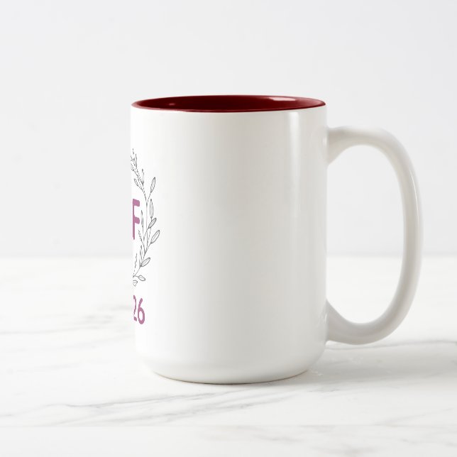 Personalized Couple Initials Mug with Special Date Två-Tonad Mugg (Höger)
