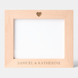 Personalized Couple Name Heart Wood