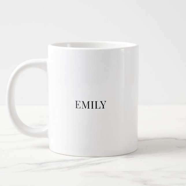 Personalized Couple Name Mug | Minimal His and Her Jumbo Mugg (Vänster)