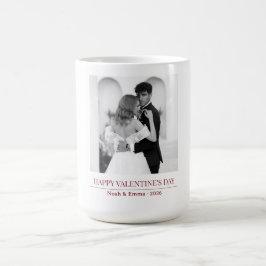 Personalized Couple Names & Year - Elegant Photo Kaffemugg
